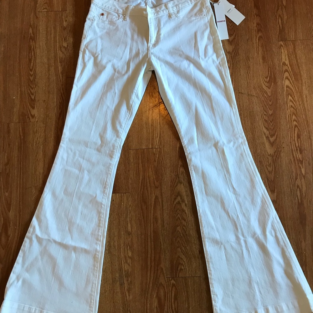 White jeans-Hudson flare